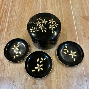 Vintage Zohiko Kyoto Japanese Lacquerware Coasters